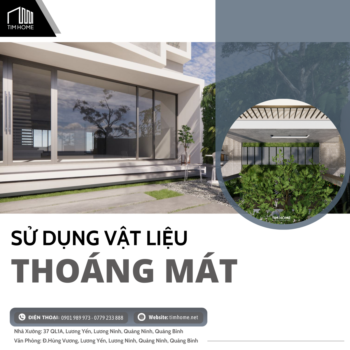 Sử dụng vật liệu thoáng mát