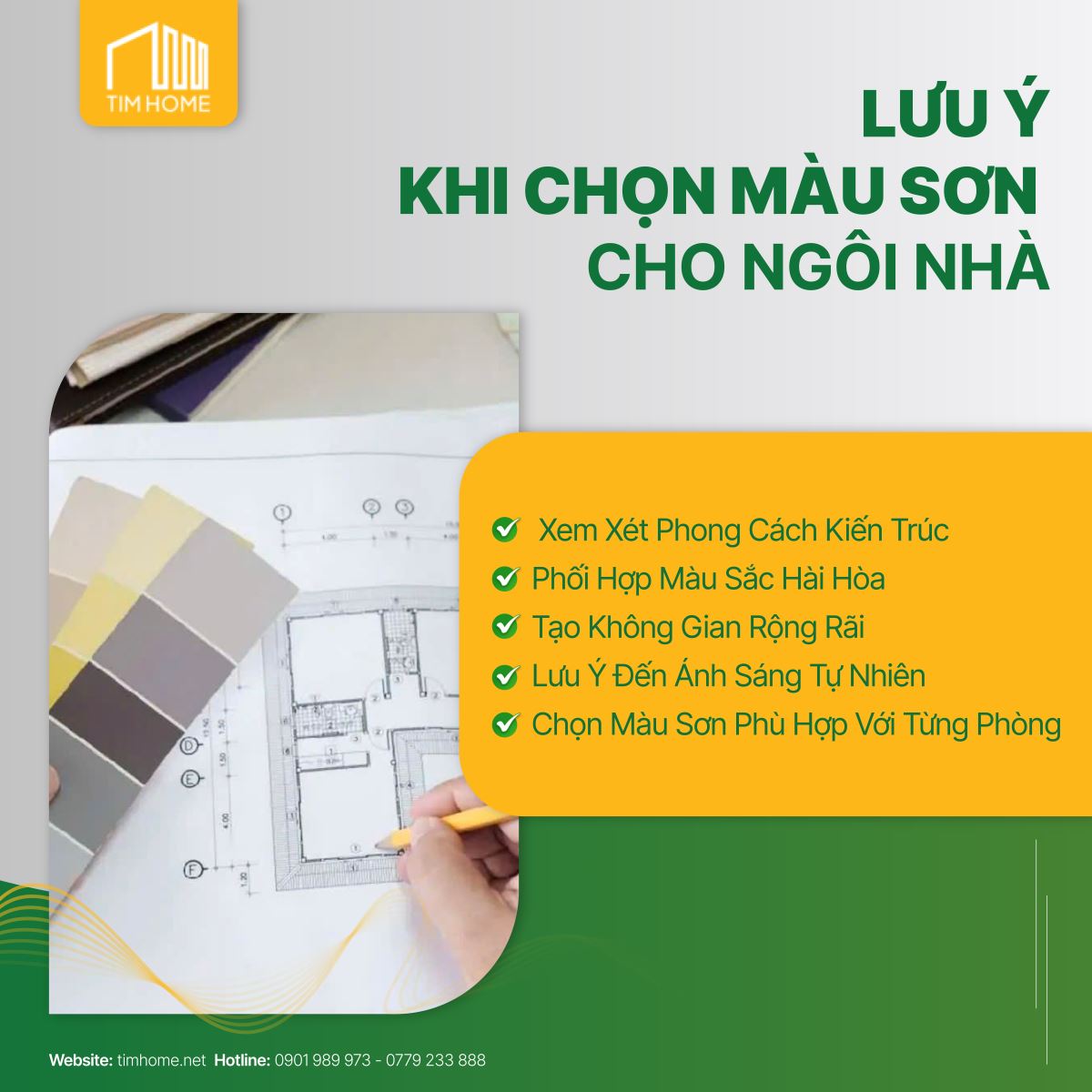 Lưu ý khi chọn màu sơn cho ngôi nhà