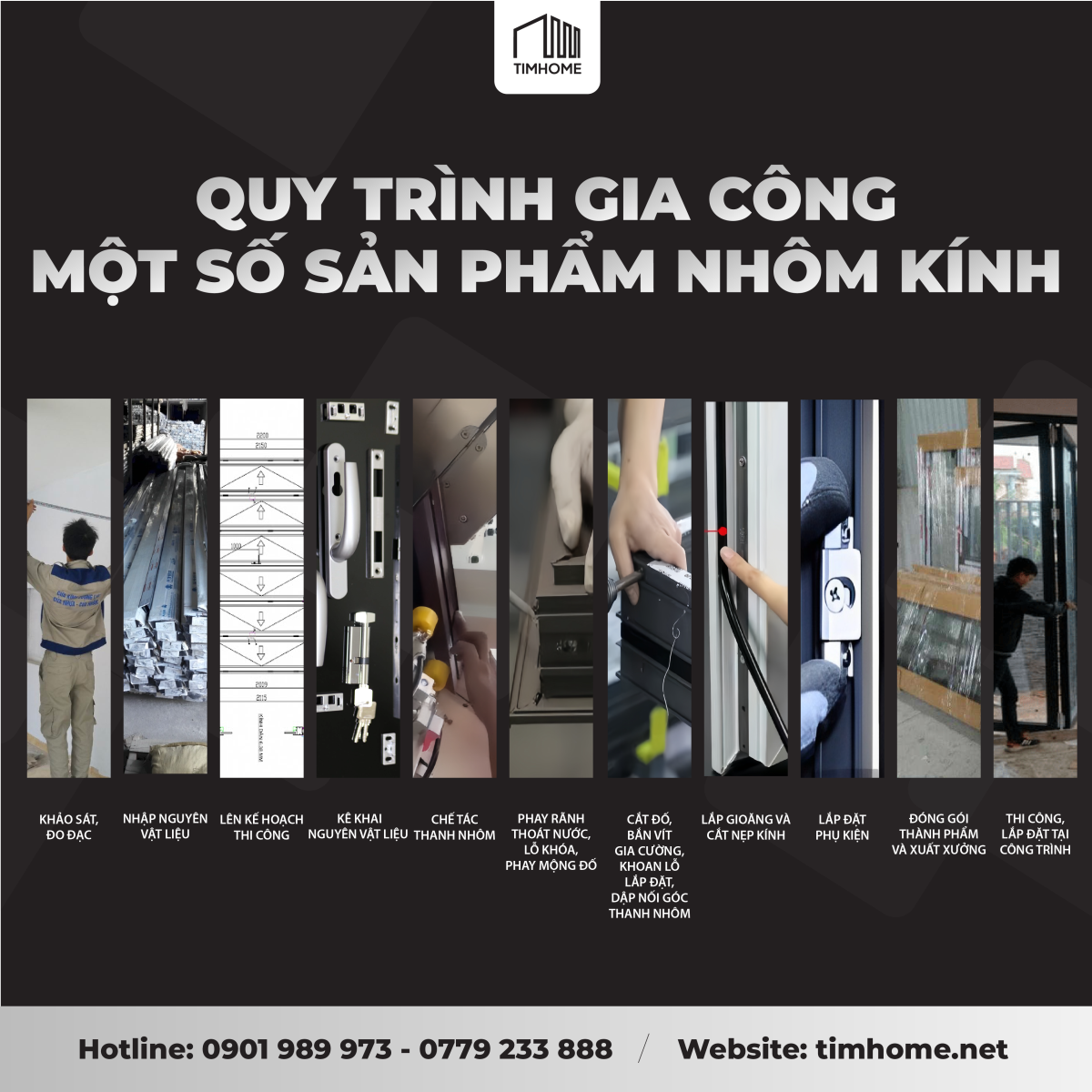 Quy Trình Gia Công Một Số Sản Phẩm Nhôm Kính